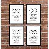 Set von 4 Iris Apfel Zitate / A3 / A4 / A5 / 5 x 7/8 x 10 Kunstdrucke / Schlag Typography Art
