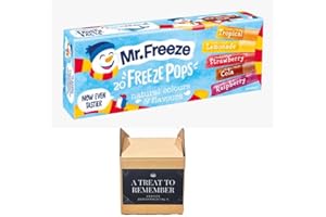 SHANZA DEPARTMENTAL'S Mr Freeze, Freeze Pops - Naturally Flavoured Ice Lollies -Vegan Friendly Ice Pops, 20x45 ml (Freeze Pops Natural Colours Flavour)