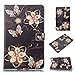 Produktbild Schutzhülle Etui für Galaxy Tab A 10.1 [Freier Stylus Stift Touch Pen],Billionn Bookstyle Farbmalerei Serie Niedlich Muster PU Leder Case Flip Cover Hülle Tasche Schutzhülle mit Standfunktion für Samsung Galaxy Tab A 10.1 Inch SM-T580 / SM-T585 (Goldener Blumenschmetterling)