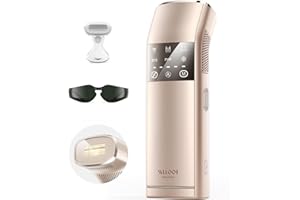 SALLOOT 27J & 100W Épilateur Lumière Pulsée à Quatre Impulsions, Lumières Doubles, 2°C Saphir, Épilation Laser Permanente et Professionnelle, Mode PHR & Smart App pour Poils Résistants