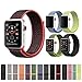Produktbild BlingBox Sport Loop iWatch 3/2/1 Nylon Uhrenarmband Armband Armband Klettverschluss Verschluss für Apple Armbanduhr 38 mm – Schlaufe Licht Gelb, Nylon, Black Deep Red, Apple Watch 42mm