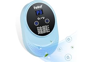 FELLAT Générateur d'ozone, Purificateur d'Air à l'ozone avec 4 Modes pour 5-30 ㎡, Éliminateur d'odeurs portable pour chambre, salle de bain, animaux domestiques, formaldéhyde et odeur