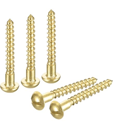 Viti Legno Ottone Viti In Legno A Testa Rotonda In Ottone Massiccio #2 - Varie Lunghezze, Stile A Croce Warhammer Bits - Foto 7