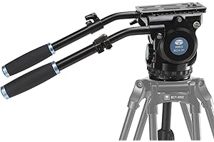 sirui BCH 30 Rotule vidéo Fluide/tête avec Poche hémisphère de 7 Niveaux de Friction, Poids 4,6 kg, 100 mm, Aluminium (Noir)