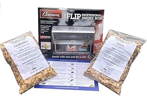 DOWN THE COVE Camerons The Flip Hot or Cold Smoking Kit - BBQ Smoke Box & Wood Chips