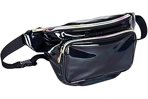 Geestock Bauchtasche Mädchen Holografische Bum Bag, Bauchtasche Wasserdicht Mode Hüfttaschen für Frauen Verstellbare Fanny Pack, zum Wandern Das Einkaufen Ferien Schwimmen Läuft Party Festival Rave