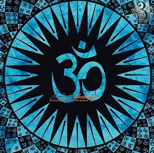 Tapisserie Single türkis Full OM Wandteppichen Art Decor Mandala Hippie Wohnheim 213,4 x 139,7 cm aakriti Galerie - 3