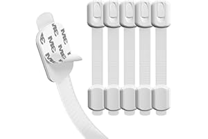 Heart of Tafiti Kindersicherung, Schrankschlösser, verstellbar, multifunktional, babysicher, 3M-Klebebänder im Lieferumfang enthalten, einfach zu bedienen, kein Werkzeug erforderlich