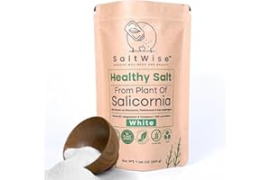 Sale Bianco Di Salicornia Saltwise – Sostituto Del Sale A Basso Contenuto Di Sodio, Sale Minerale Di Origine Vegetale, Kosher, 100% Naturale, Senza Additivi (7.05 Ounce / 200 Gram)