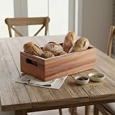 Deconox Akasya Ağacı Ekmeklik & &Ccedil;ok Ama&ccedil;lı Organizer Kutu &ndash; 25x14x8 cm El Yapımı Doğal Ahşap Servis Tepsisi | Mutfak, Banyo, 
