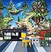 Produktbild Kuamai Fototapete 3D Stereo Cartoon Märchen Schloss Wandbild Kinderzimmer Wohnzimmer Vergnügungspark Hintergrund Wandmalerei Fresko-280X200cm