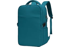 ZHXX mochila viaje cabina avion 40x30x20 - Mochila Ryanair 40x30x20 | Mochila cabina con compartimento para portátil 14'' y bolsillo húmedo independiente, Azul pavo real
