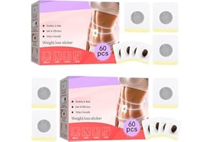 IXYHKB 120pcs Abnehmen Patch, Slim Patch Bauchfett Schnell Loswerden, Entgiftungspflaster für Bauch Nabel, Fatburner Weight Loss Sticker, Fettverbrennung Sticker für Bierbauch