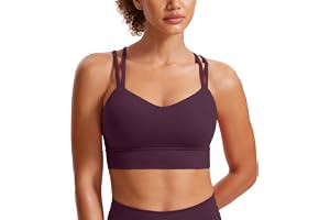 CRZ YOGA Softness Mold Butterluxe Sport-BH:ar | Formgjuten kupa, Lätt stöd, Yoga, Extremt mjuk, Lång, Axelband i ryggen, Rund