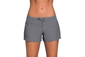 KFNIRE Pantaloncini da Bagno Donna Estate Protezione UV Pantaloncino da Nuoto Asciugatura Rapida Pantaloncini da Tavola Elegante Boyleg Style Pantaloncini da Spiaggia Donna Sportivo Costumi da Bagno