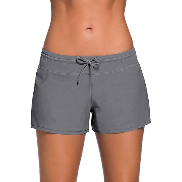 Pantaloncini Da Bagno Donna CRZ YOGA - Vita Alta, Asciugatura Rapida, Con Coulisse