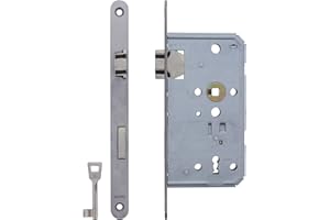 ToniTec® Einsteckschloss Soft Lock" Flüsterfalle" 55/72/8 | Edelstahl Stulp 20x235mm