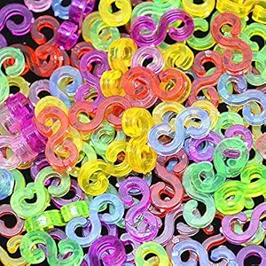 Jos New S-Clips Multicolored (200 Pcs) for Rainbow Loom Band DIY Loom Bracelets Sold ONLY by ASKJO.. ***Limited TIME Offer***