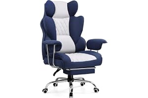 GTPLAYER Ergonomisk spelstol fällbar spelstol kontorsstol med fotstöd spelstol justerbart ryggstöd för arbete och lek teknolo
