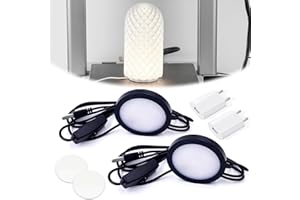 SONGYEA 2 Stk. 3D-Drucker LED-Lampen-Kit für Lab A1/A1mini/P1S/P1P/X1C für Crafting Nachtlicht Modelle und Einfache Installation, Mit USB-Adapter, Drei Arten von weißem Licht (Schwarzer Stil)