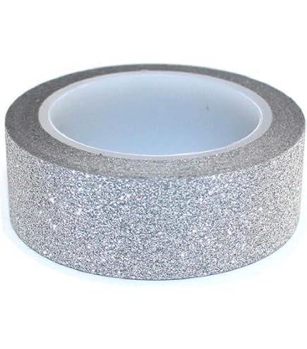 Nastro Glitterato Rayher Bianco 15 Mm X 5 M - Per Decorazioni E Lavoretti