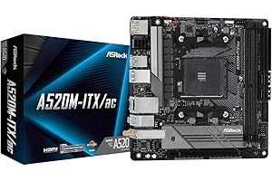ASRock A520M-ITX/AC Supports 3rd Gen AMD AM4 Ryzen™ / Future AMD Ryzen™ Processors Motherboard