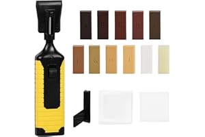 BEFUN Juego de reparación de parquet, reparación de laminado, cera dura, azulejos, vinilo y madera, juego de reparación de 11 colores, masilla de madera, agujeros, reparación de arañazos para suelos de