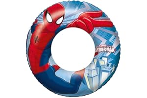 BESTWAY – Bouée Licence Spiderman Gonflable – Multicolore – 98003B – 56 cm – Jeu de Plein Air dès 36 mois