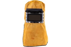 MXZZAND Casco de soldadura Máscara de protección de soldadura de cuero Casco de soldadura Máscara de equipo protector con lente