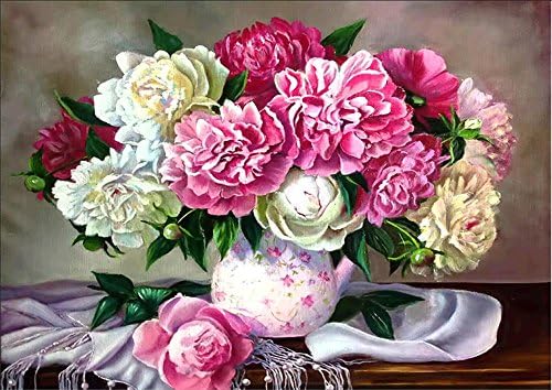 5D DIY Diamond Painting by Number Kits, Crystal Rhinestone Diamond Embroidery Paintings Pictures Arts Craft for Home Wall Decor, 11.8 X 15.7 Inch