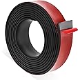 Rubber Strips with Adhesive Backing, 1" Wide x 2 mm Thick x 6.5' Long Solid Rubber Seal Strip Neoprene Rubber Tape Roll for DIY Gaskets Pads Seals Crafts Protection Warehouse Flooring Rubber Strips