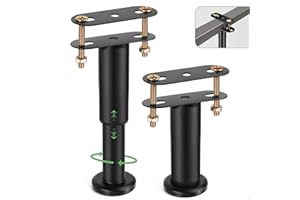 HUALIANG Regulowane nogi meblowe, nogi łóżka metalowe, wysuwane nóżki meblowe do mebli, sofy, łóżka, stołu, biurka, szafki kuchennej, 2 sztuki 18-32cm