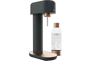 Mysoda Ruby 2 - Machine à eau pétillante design avec une bouteille d'eau en PET (sans cylindre de CO2) - Noir-Cuivre