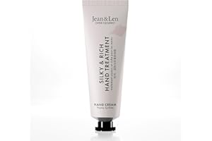 Jean & Len Mini Silky & Rich Treatment Peony & Lychee, tube en aluminium 100% recyclable, format pratique, laisse les mains douces, crème pour les mains mini, sans parabènes ni silicones, 30 ml
