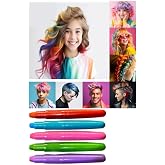 Artlantis Sa&ccedil; Boyama Kalemi 5 Renk 1 Paket Bubu Sa&ccedil; Boyama Tebeşiri 5 Li Yıkanabilir Mini Tarak Hediyeli Hair Chalk Pen
