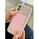 Vakumlu Silikon Telefon Tutucu, Telefon Vantuz, Telefon Ayna Tutucu, Duş, Tiktik video &ccedil;ekim tutucu (Pembe, Tek Taraflı/Yapış