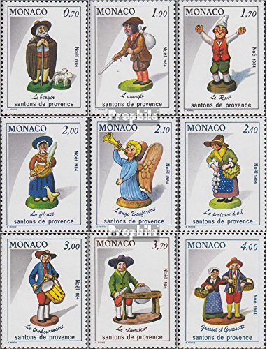 Monaco 1653-1661 (complete.issue.) 1984 christmas: Nativity figures (Stamps for collectors) Christmas