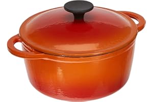 CREALYS Tradifonte 501.603 rotonda Casseruola 2,5 l Diametro di 21 cm Ghisa Arancione Fiamma