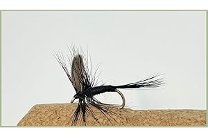 JUST CATCH Black Gnat dry fly, choice of sizes, Dry Trout Flies, Good all year, Best Dry Flies