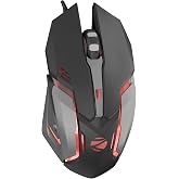 ZEBRONICS-Transformer-M with a High-Performance Gold-Plated USB Mouse: 6 Buttons, Multi-Color LED Lights,High-Resolution Sensor with max 3600 DPI, and