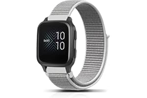 PaceBid Pasek do zegarka Garmin Vivoactive 5/Venu 2 Plus/Venu Sq 2/Sq 2 Music / Vivoactive 3, miękki, lekki, nylonowy pasek do zegarka, regulowany pasek do zegarka Forerunner 245/645 Music, biały, 20