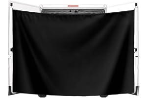 LASUROA 230x180 cm Großer Autovorhang, Duschvorhang für die Hecktür von Wohnmobilen mit Magnethaken Verstellbare wasserdichte Doppellagige Sichtschutzabdeckung für den Außenbereich Reisen (Schwarz)
