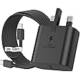 For Samung Super Fast Charger，for Samsung 25W USB C Fast Charging Plug and 2M Cable USB C to C for Samsung Galaxy S24 S23 Ultra S22 S21 S20 A33 A53 A54 A14 A13 Z Flip/Fold4，Type C UK Wall Charger Plug