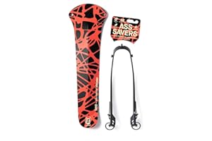 Ass Savers, Win Wing 2 Road, Squid, Parafango posteriore per moto da strada con braccio oscillante nero, larghezza pneumatici fino a 35 mm, ultraleggero, clip on, facile installazione e rimozione,