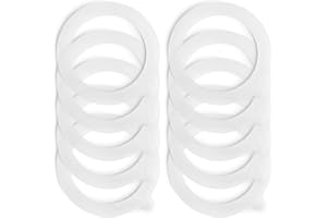 Spesh 10 Piezas Sellos de Silicona para Tarros, 93x68mm Sustitución de Juntas de Tarro, Anillos de Goma Herméticos para Tarros Kilner y Mason Jars de 0,35/0,5/1/1,5/2 litros(Blanco)