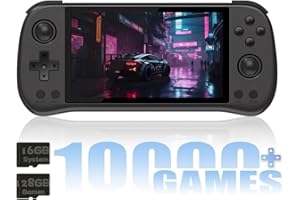 Astarama Powkiddy X55 przenośna konsola do gier, 5,5-calowy ekran IPS w stylu retro, z kartą TF 16 G + 128 G i 20 000 gier, wbudowany akumulator 4000 mAh, obsługa Wi-Fi i Bluetooth, X55-H