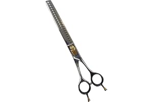 CHARLIE LONDON 8.5 inch Professional Pet Grooming Chunker Scissors for Dog Cat and More Pets - Steel Straight, Thinning & Chunker Shears (CH00101)