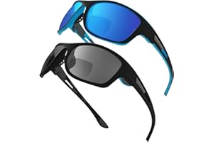 YOBOCO Reading Sunglasses Men Bifocal Reading Glasses 2 Pack Sports Varifocal Sunglasses for Driving