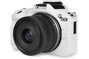 Rieibi Etui EOS R50, miękkie silikonowe etui ochronne do aparatu Canon EOS R50 EOSR50, lekkie etui na aparat EOS R50, biały, etui na aparat