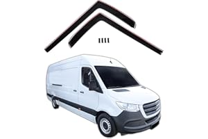 ‎J&J AUTOMOTIVE J&J AUTOMOTIVE | GP Windabweiser Regenabweiser Passend Für Sprinter W907 / W910 ab 2018, Schwarz, Getönt, Set 2-Teilig, Aerodynamisch